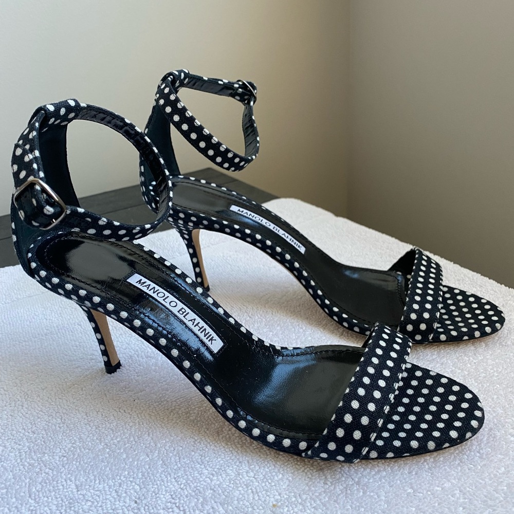 Manolo Blahnik Polka Dot Sandal